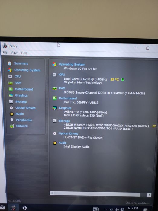 Unitate Desktop Dell 3070 i7/8g ram/256gb Nvme