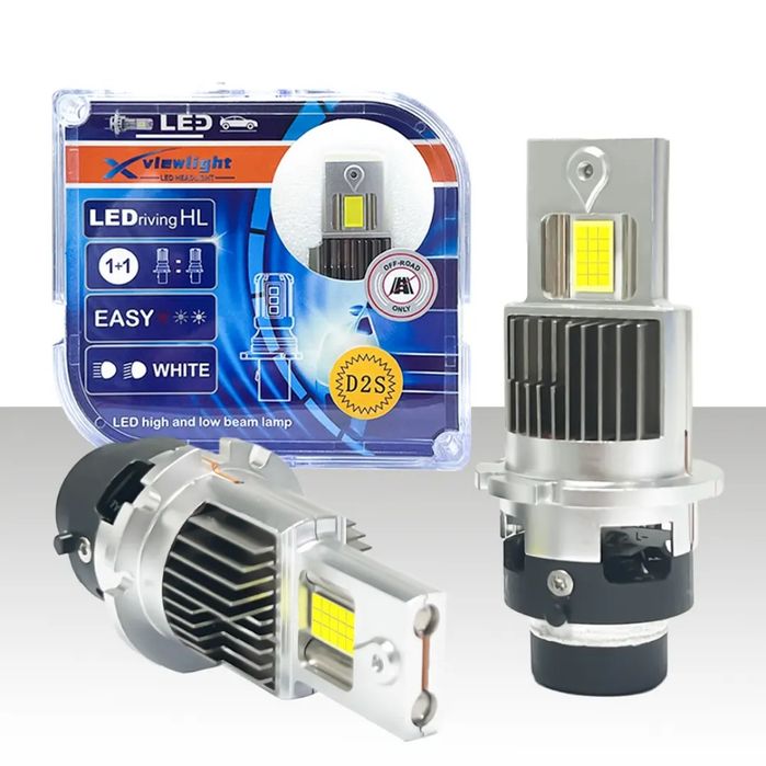 Set Becuri Led D2S D4S 12V 35W 40.000LM/set Dimensiune redusa 1:1