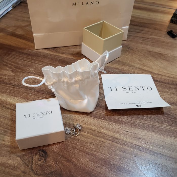 Италиански обеци сребро ti sento