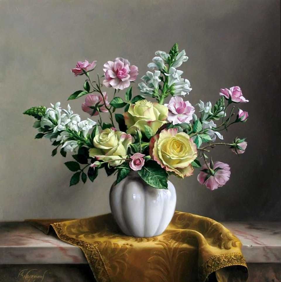 Гоблен Букет цветя по картина на Питер Вагеманс