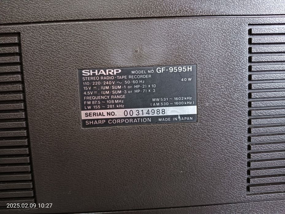 Sharp GF 9595 vintage
