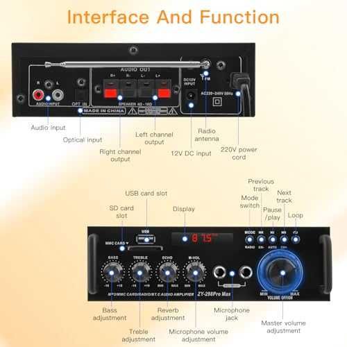 Нов Компактен Hi-Fi Bluetooth усилвател 2x60W с USB, SD и оптичен вход