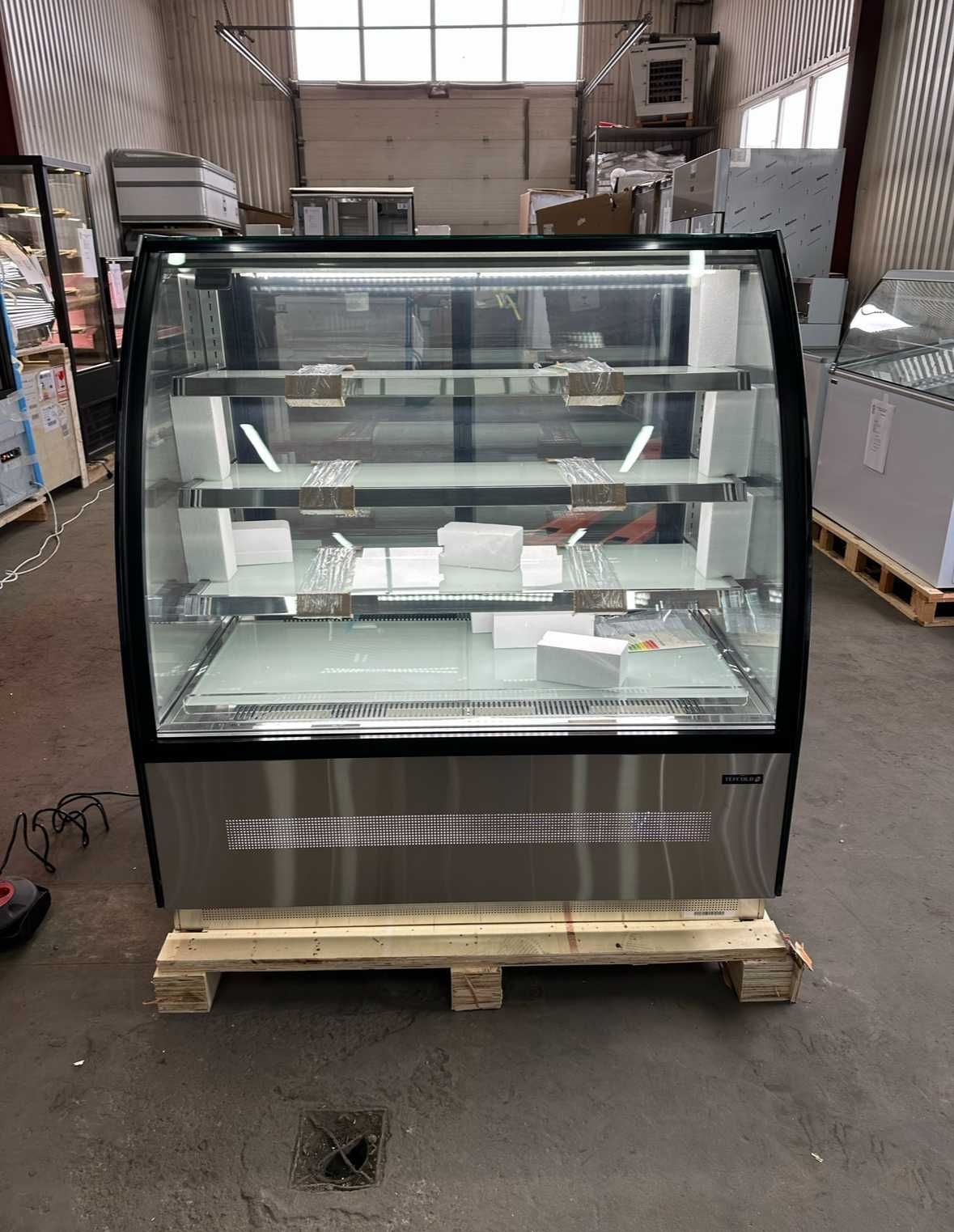 Vitrina Frigorifica pentru Prajituri/ Curbat/ Malmo INOX 120cm / NOU