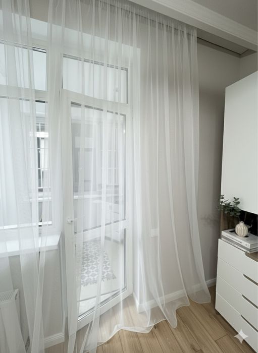 Тюль в сетку 2 штуки размер 3*2.9