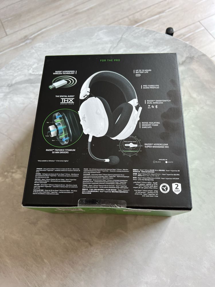 Razer Blackshark V2 Pro 2023 White Edition - Гейминг слушалки