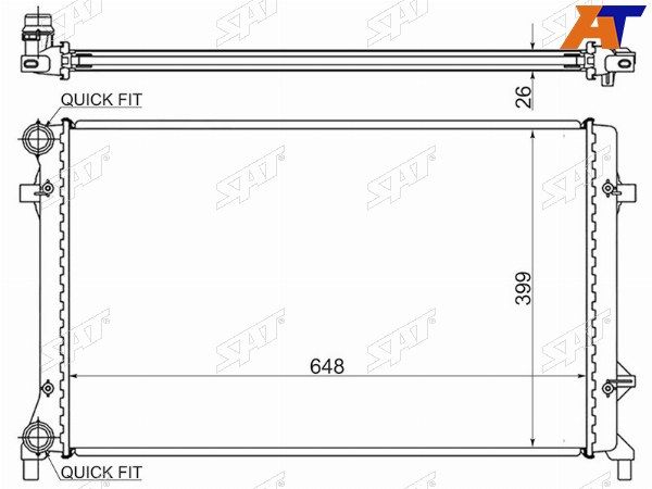 Радиатор  Audi A3