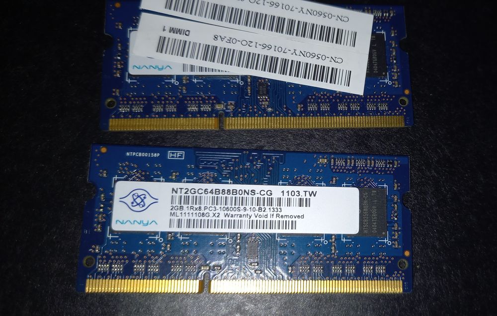 Kit 2x2Gb pc3-10600s
