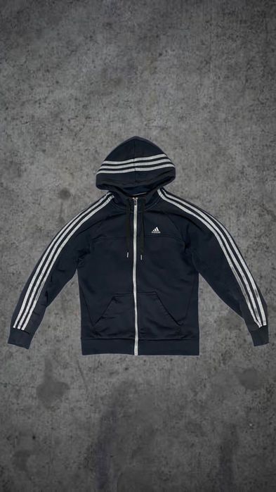 Adidas Essentials суитшърт Черно/Сив 3 ленти