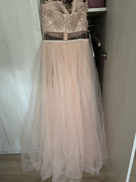 Rochie de ocazie deosebita roz somon