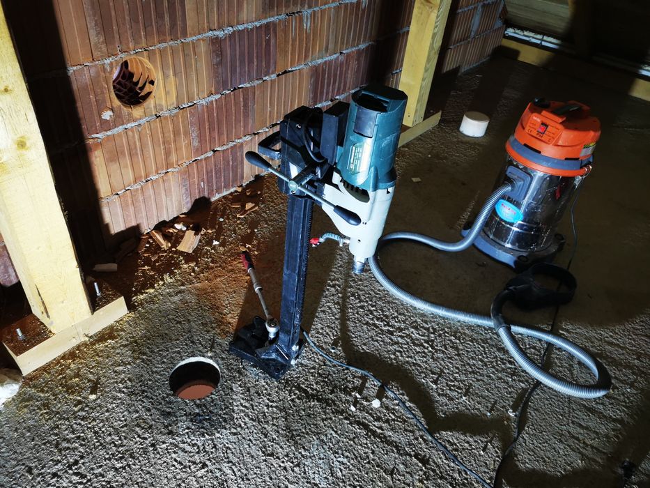 Gaura HOTA Centrala Carota Ventilatie Clima Cos Semineu Taiere beton