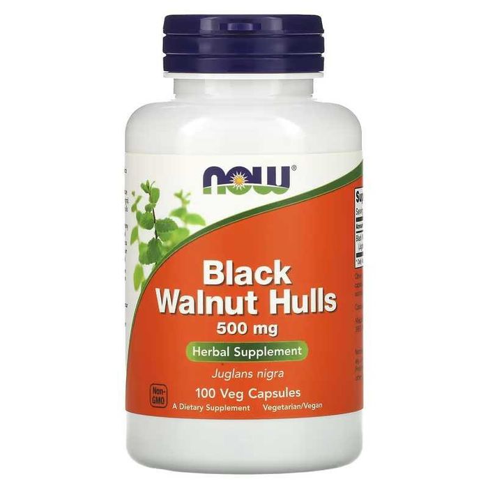 NOW Foods NOW Black Walnut Hulls скорлупа черного ореха чёрный орех