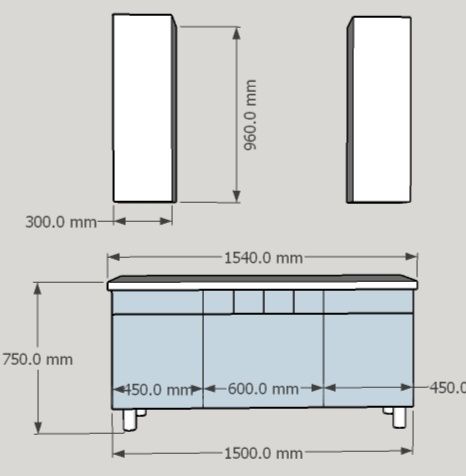 Mobilier de baie din  Nuc!  NOU!