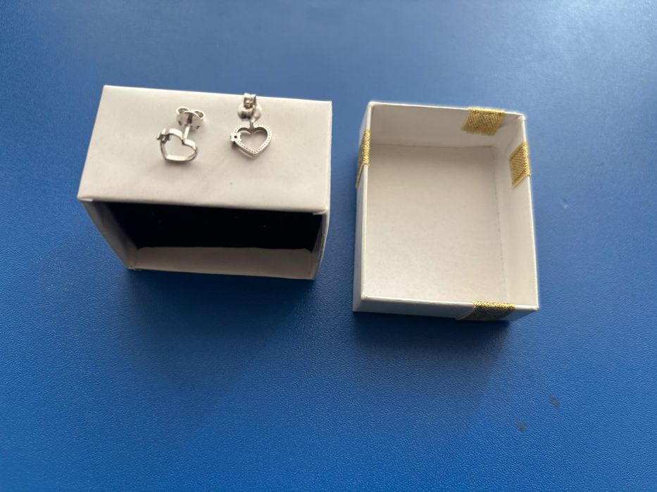 Златни Обеци (бяло злато)