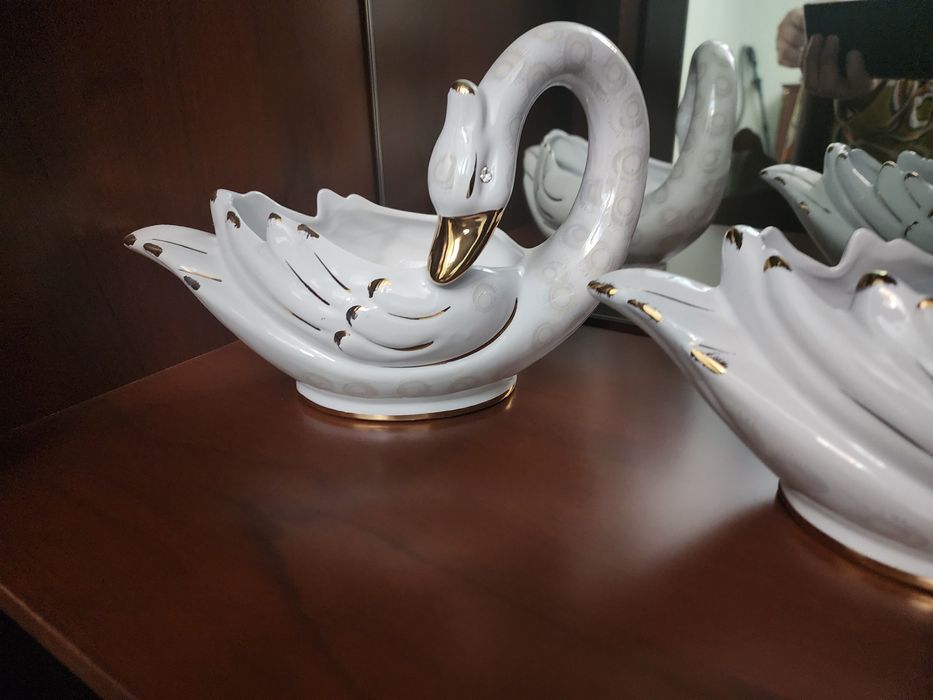 Конфетницы "белая лебедь" 2 шт