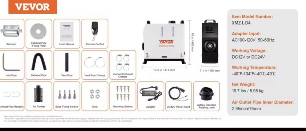 Чисто нови дизелови печки Vevor8kw работещи и на 220в