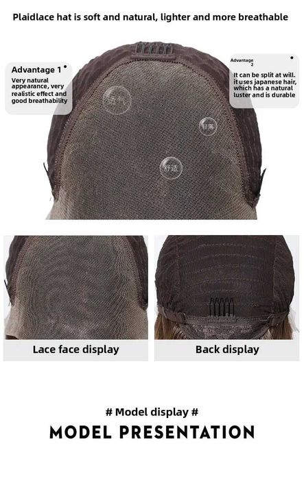 Черна права синтетична дантелена перука 13x4