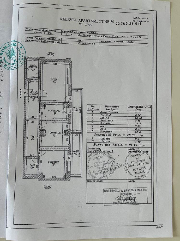 Apartament 3 camere decomandat Baneasa Sisesti proprietar