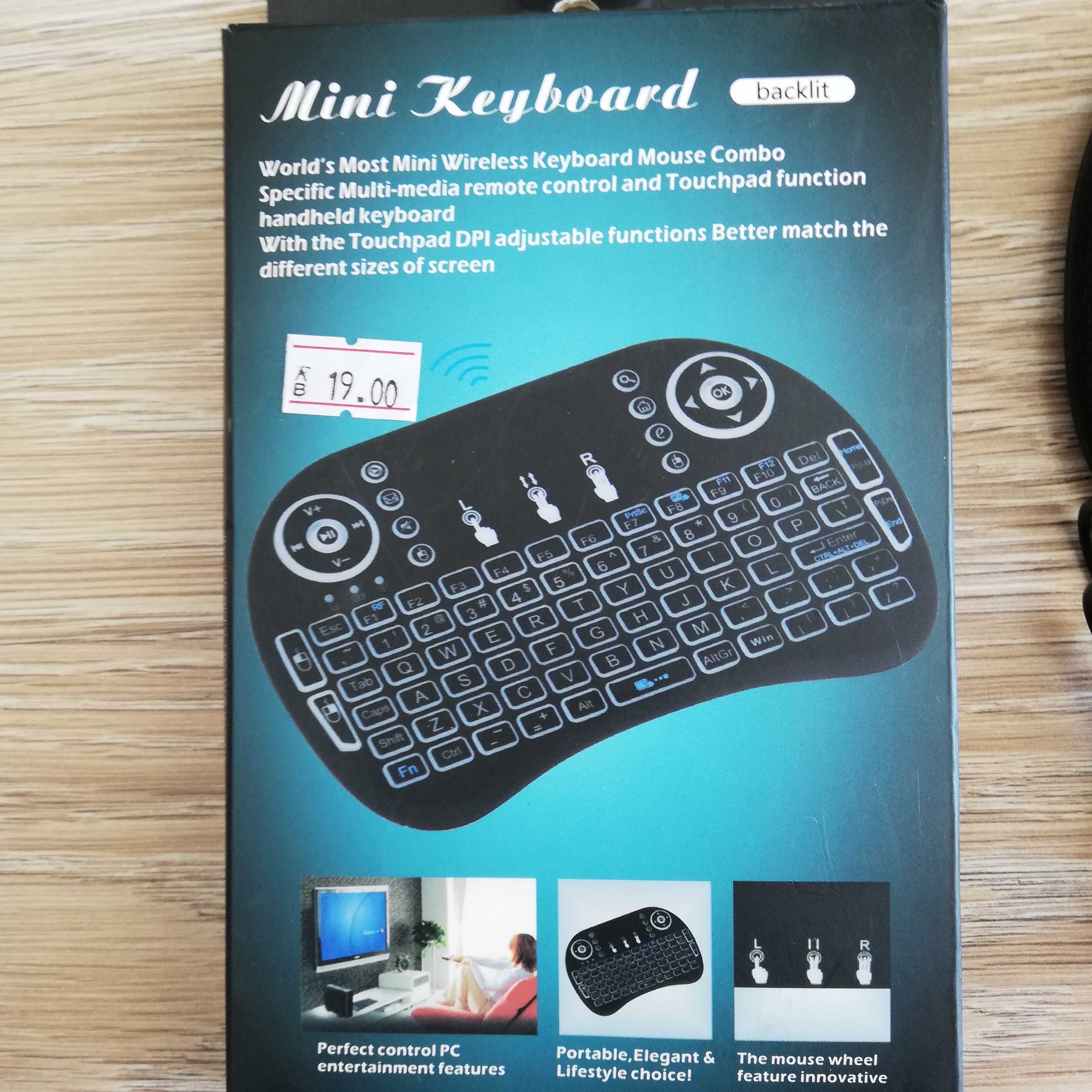 Мини Светеща безжична клавиатура телефон, Android PC TV Box Keyboar