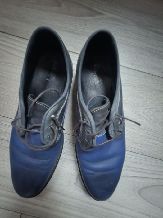 Pantofi piele naturala loafer (mocasini) grena bordeaux si maro