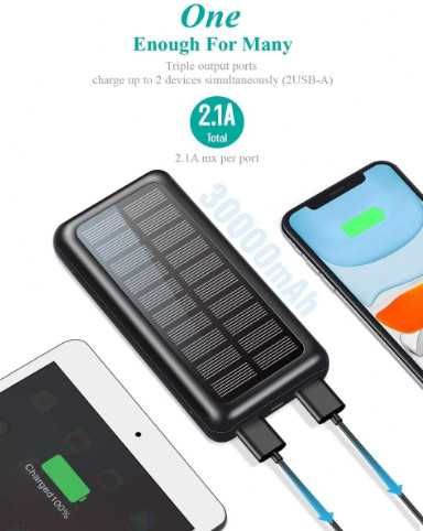 Външна соларна батерия Soluser Power Bank, 30 000 mAh