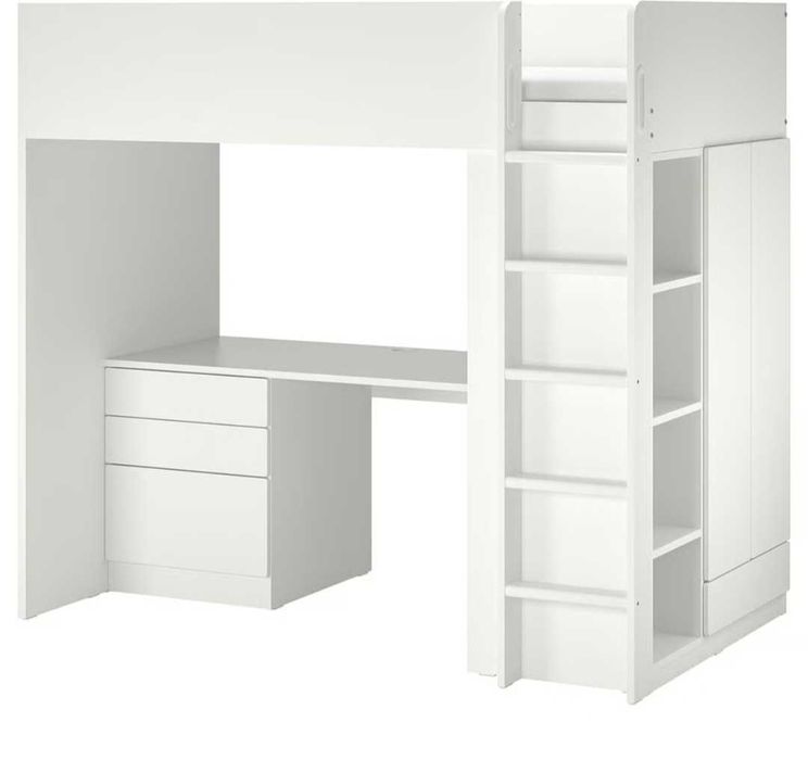 Pat suspendat cu birou copii