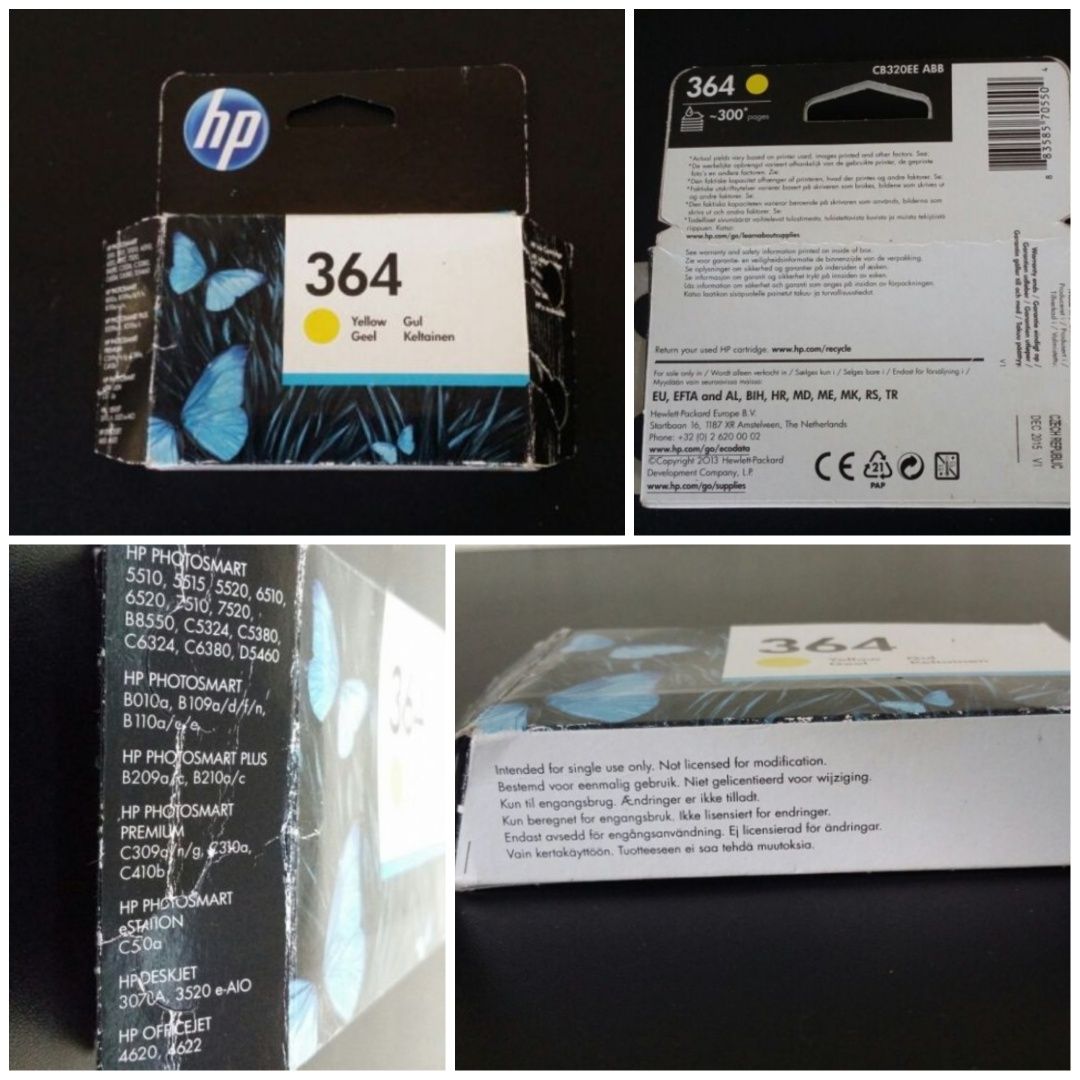 cartus hp 304 364 363 28 350 imprimanta color yellow cyan black