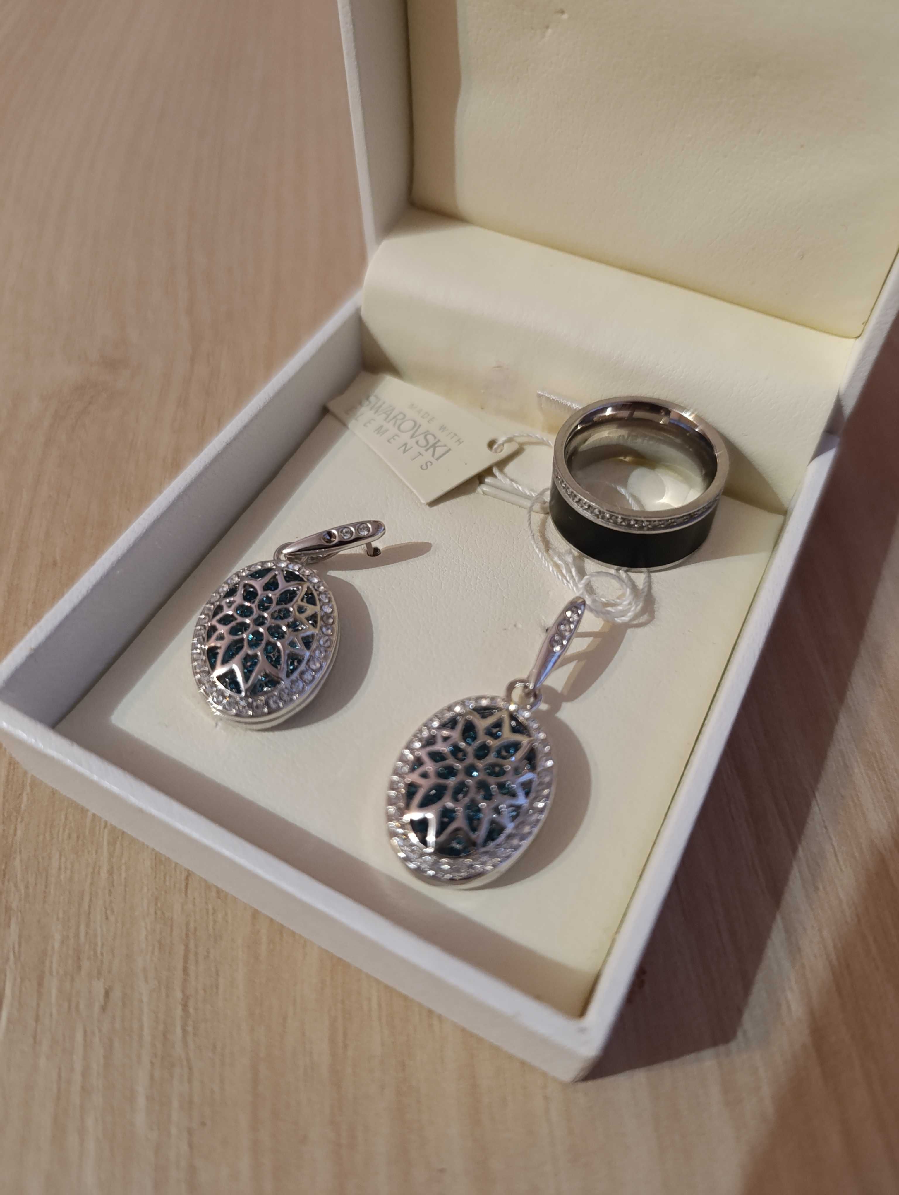 Оригинални обеци u пръстен Swarovski
