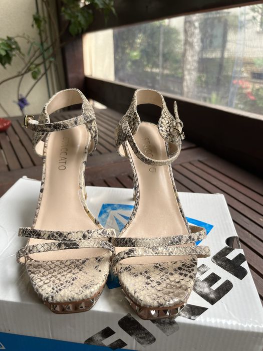 Sandale elegante piele naturala,animal print