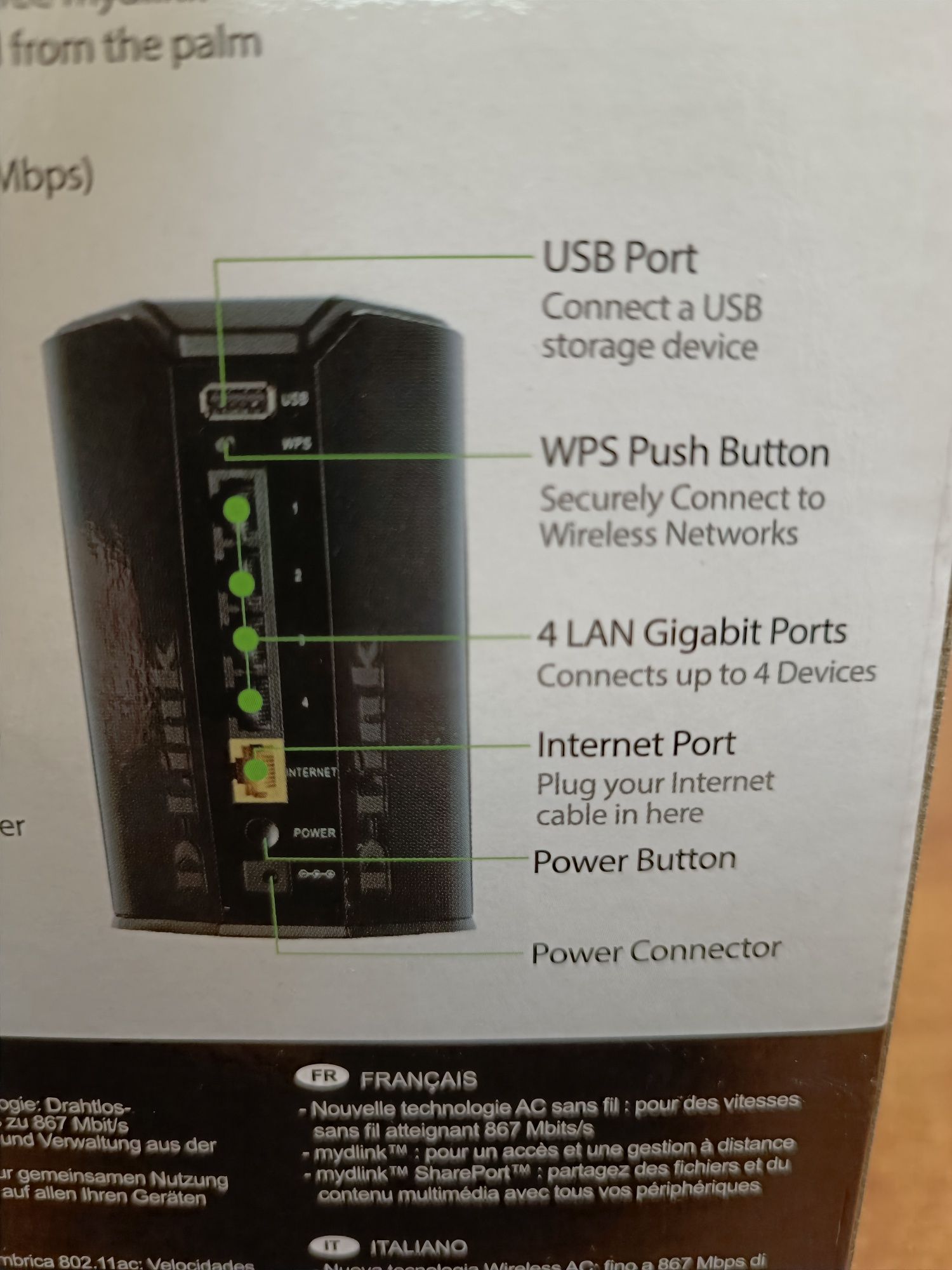 Router wi-fi  , Lan 1Gbps ,D-link 850L