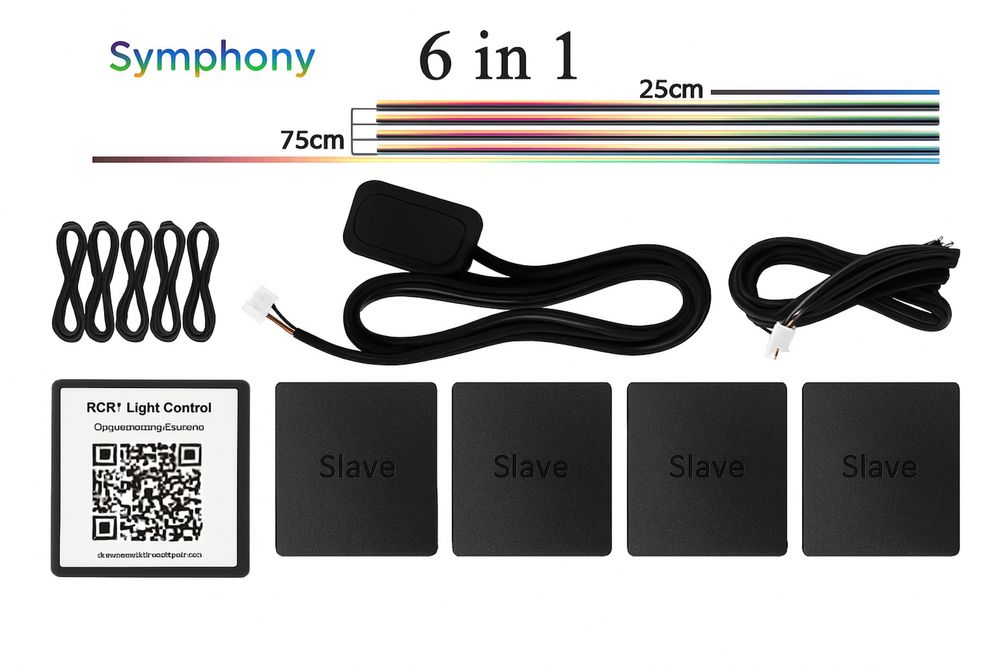 Пълен комплект амбиентно осветление – 5 модула, 6 ленти, Япония