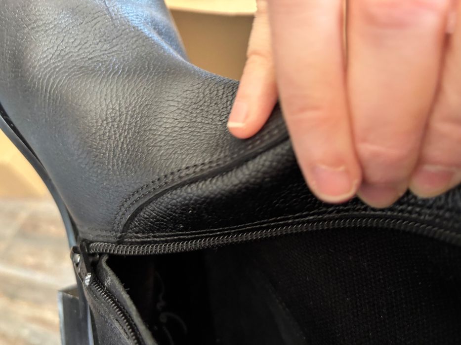 Елегантни кожени ботуши до коляното – почти нови, размер 39