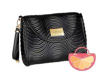 %ПРОМО% VERSACE – Дамска кожена черна вечерна чанта нова с етикети