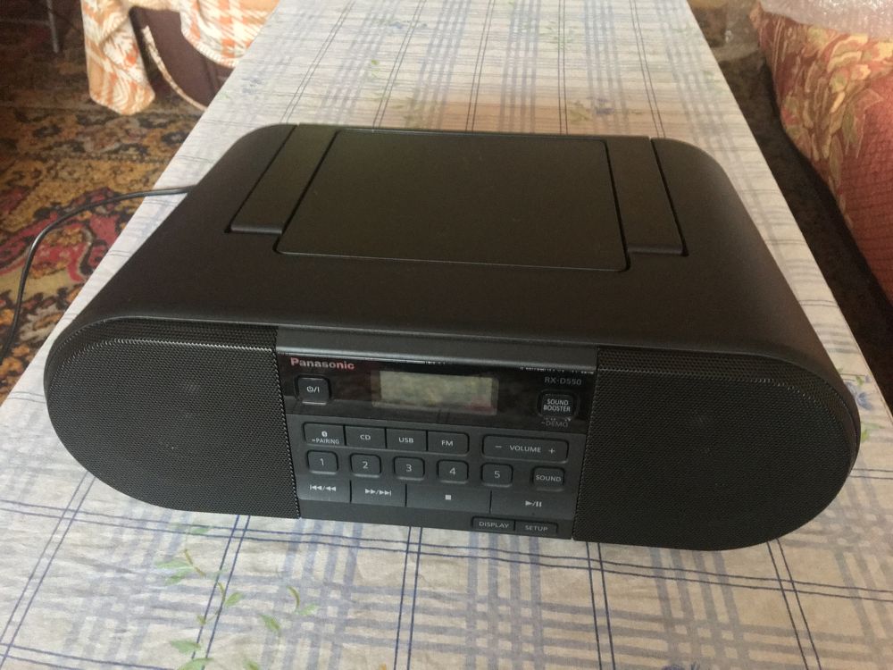 Panasonic RX-D550 с-ма - 20 W Радио, CD, Bluetooth, USB, като Нов