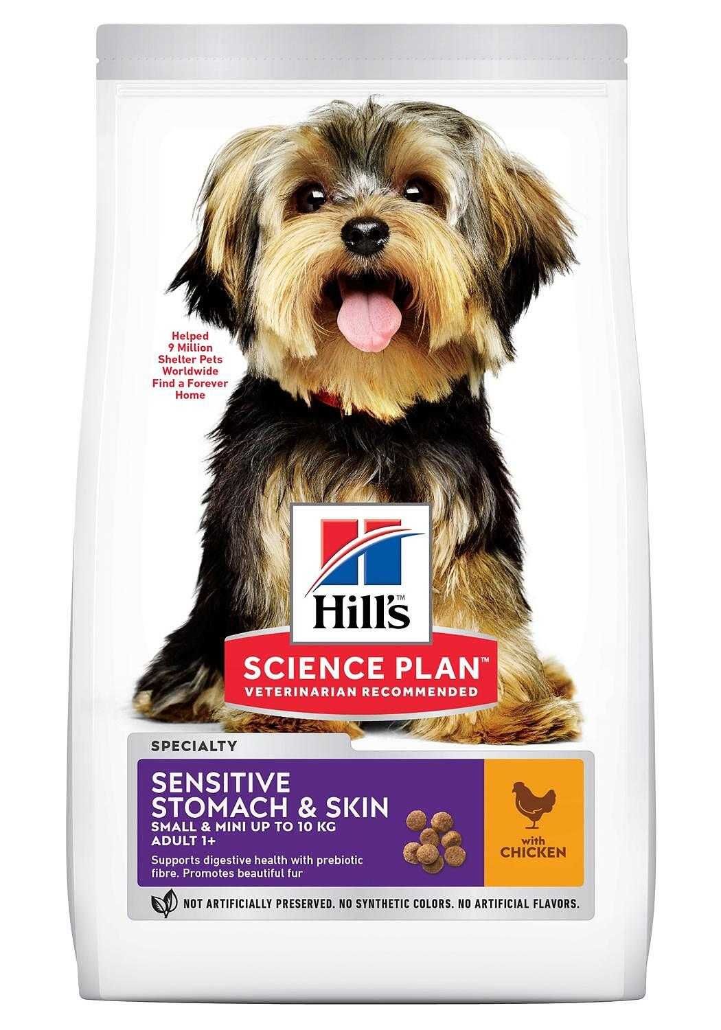 Hill's Science Plan Small&Mini Sensitive Stomach&Skin AD с пиле-1.5кг.
