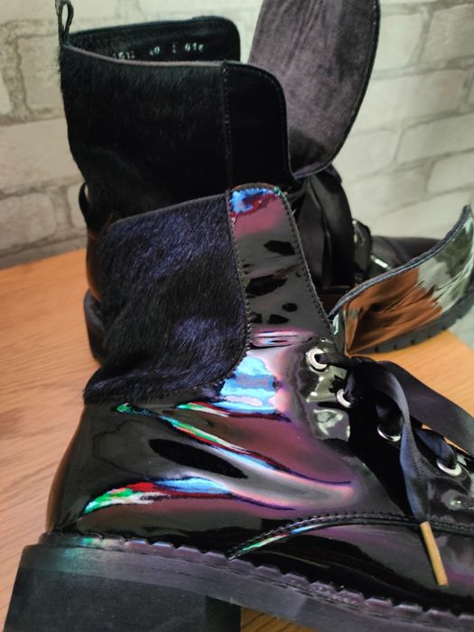 Ботуши EVA MINGE-40 номер,Естествена кожа лак