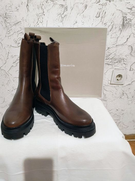 Есенно-Зимна Находка! Чисто Нови Кожени Боти Tamaris Купени от Мюнхен