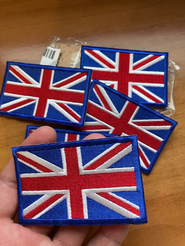 Patch, steag brodat Anglia,UK, aplicare termică pe orice suprafața