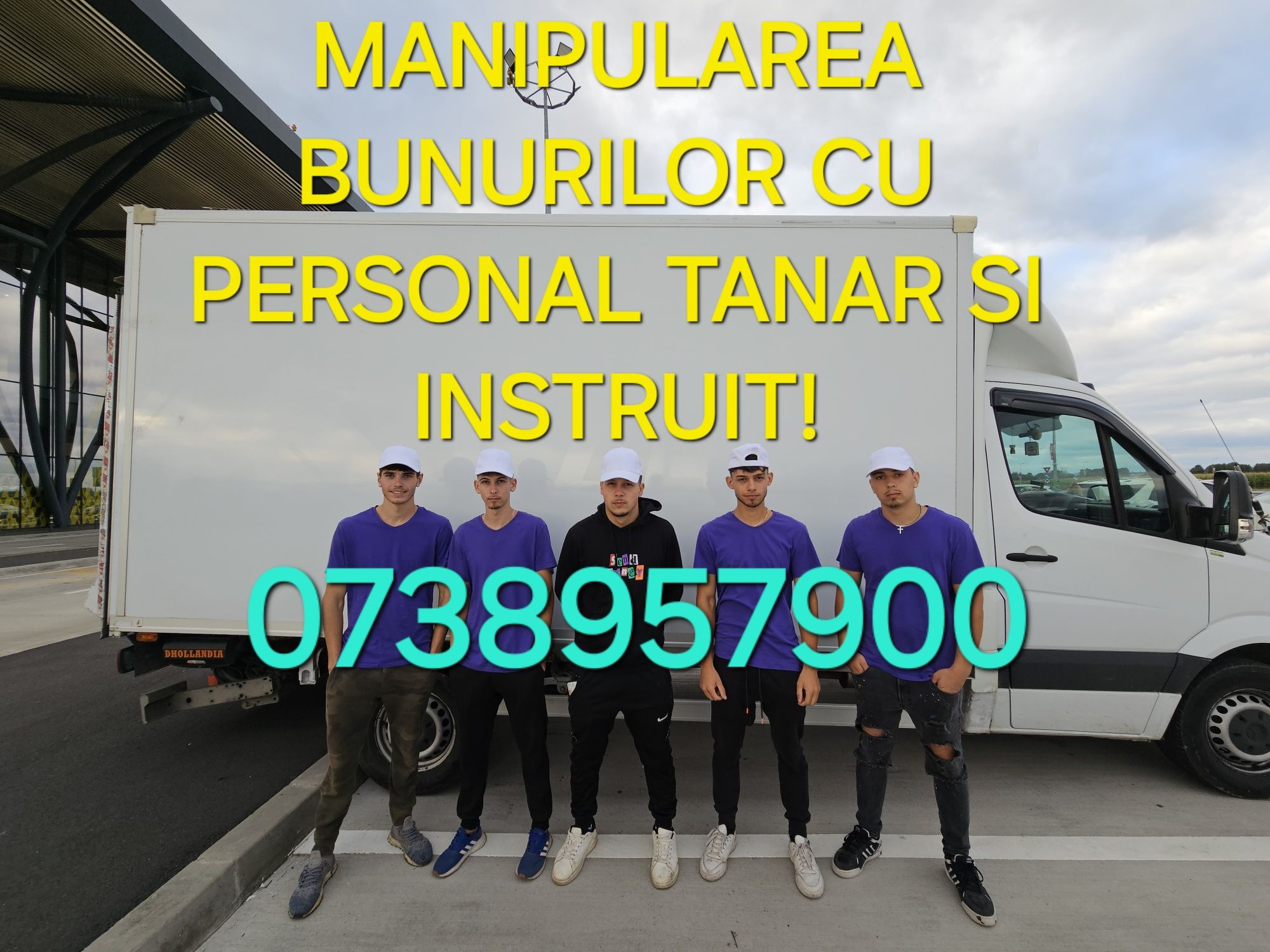 Transport mutari debarasari manipulare bunuri marfa duba cu lift reloc