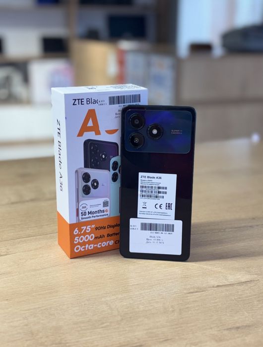 ZTE Blade A36 64gb ЧЕРНЫЙ запечатанный