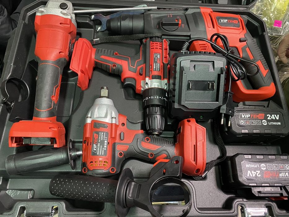 Набор инструмента 3в1 перфоратор,ушм,гайковерт,2аккум!