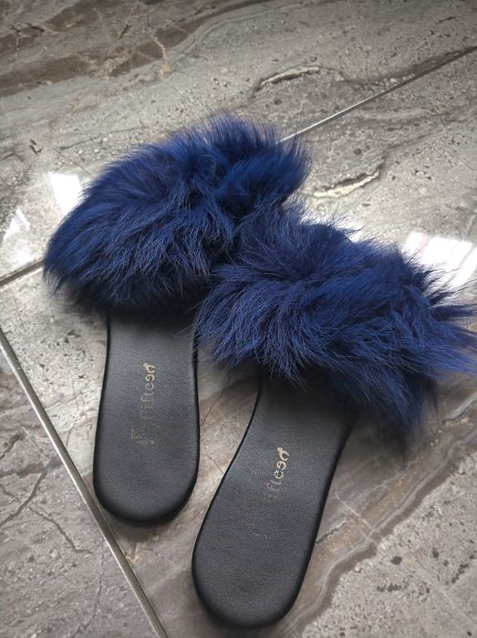 Дамски чехли с косъм