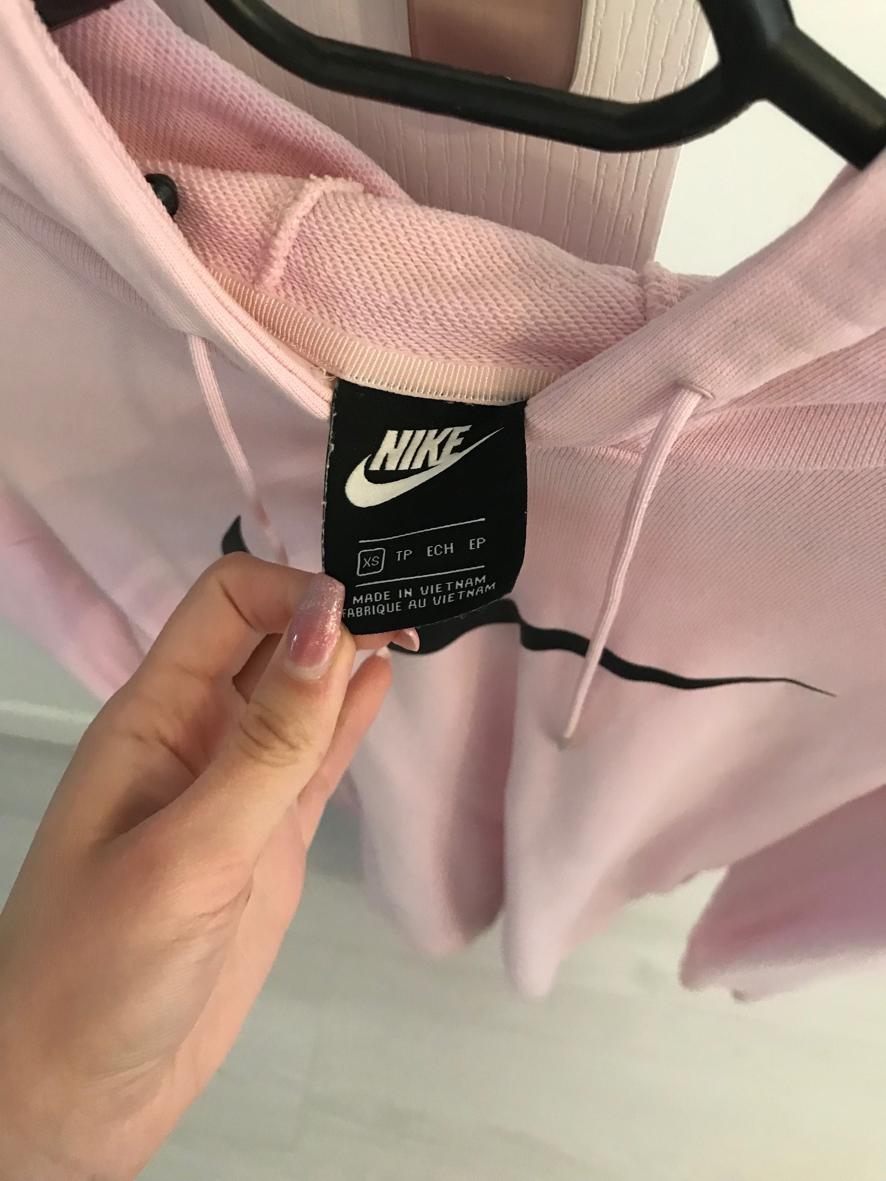 Hanorac cu glugă (hoodie) Nike roz lung