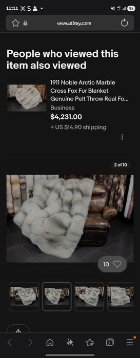 Covertură blană naturală