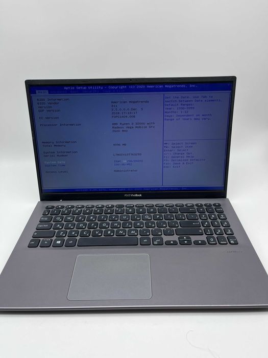 Asus VivoBook X512D AMD Ryzen 3 3200U with Radeon Vega Mobile Gfx 2.60