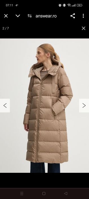 Marc O'Polo geaca de puf
femei, culoarea bej, de iarna,