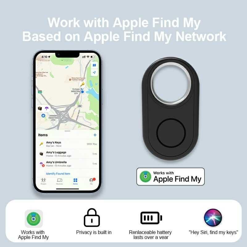 Нови Air Tracker комплект 2 броя локатор за ключове, багаж и портфейл