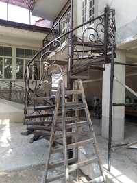 Решотки перила вентовые лестницы навесы ,изготовление  металло канстру