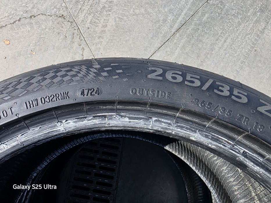 Продавам летни гуми 265/35R18 Continental Континентал SportContact 7