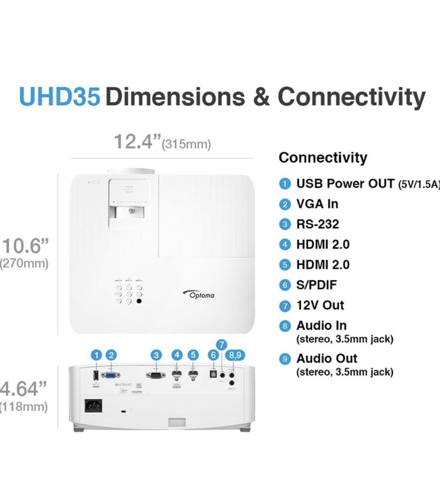 Proiector / VideoProiector Optoma UHD35X