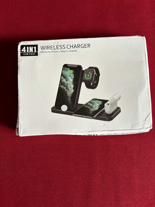 Statie wireless  Fast Charger pentru iphone Apple Watch Airpods